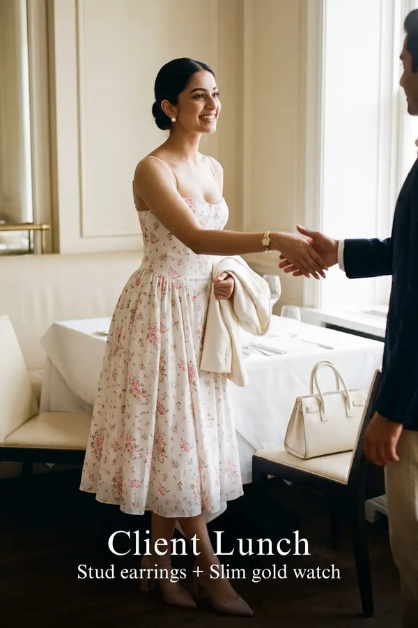 Ivory Floral Bustier Strap Cotton Midi Dress — view 2