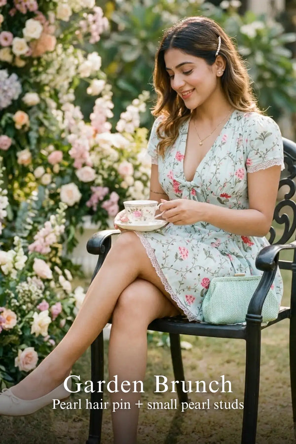 Mint Green Tie-Neck Cap-Sleeve Mini Dress — view 4