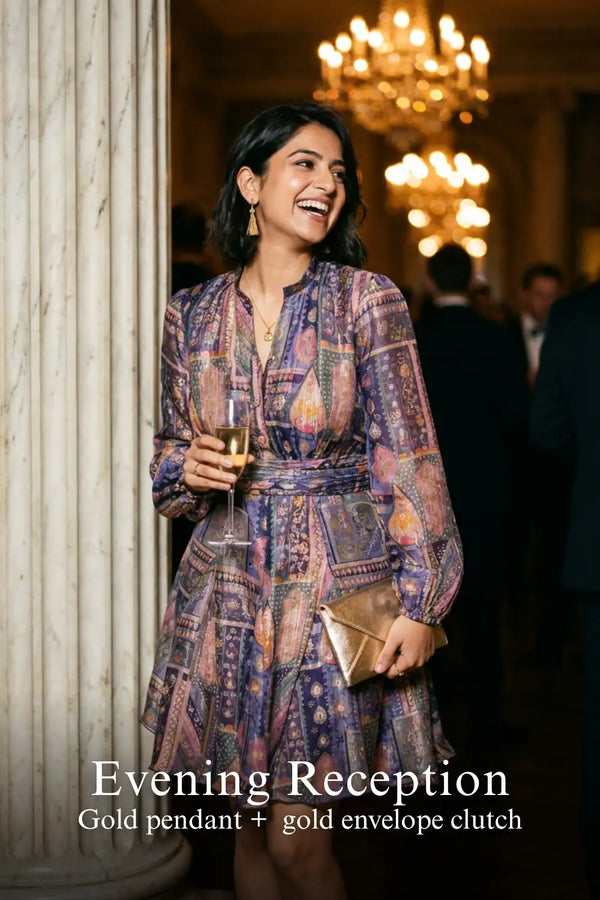Purple Jacquard Ruching Flared Mini Dress — view 4