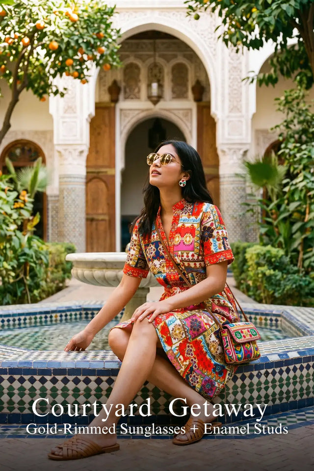 Luxury Mosaic Print Belted Button-Down Mini Dress — verified customer review photo