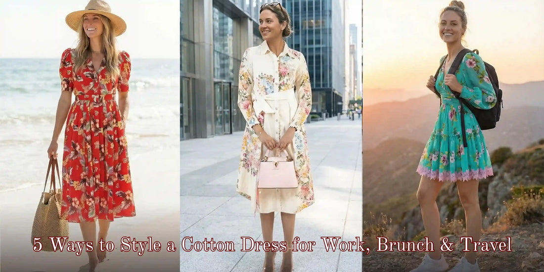 Five ways to style a cotton dress for work brunch and travel