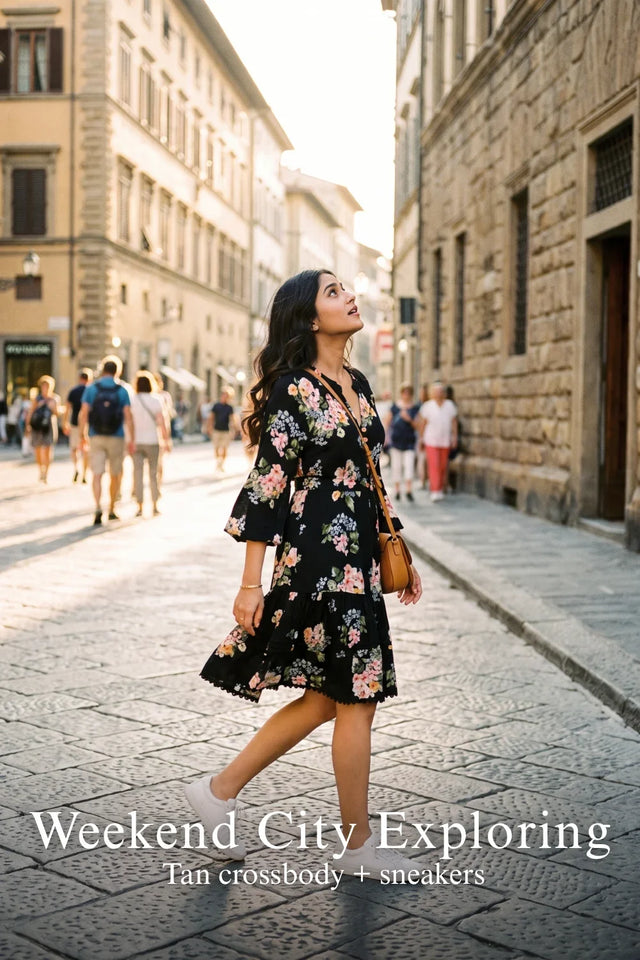 Black Floral Long-Sleeve Tiered Button-Down Dress — verified customer review photo