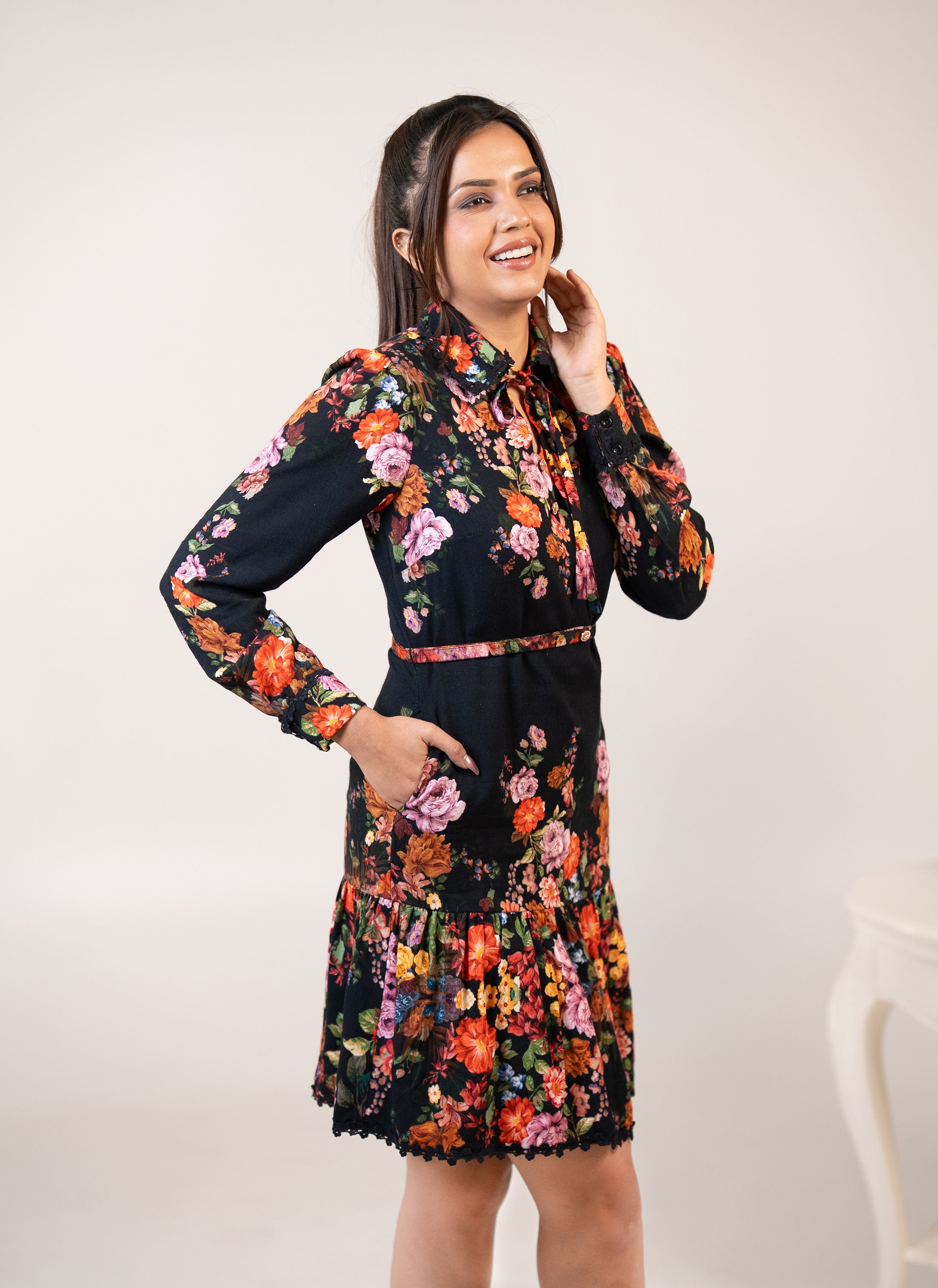 Velvette Garden Mini Dress
