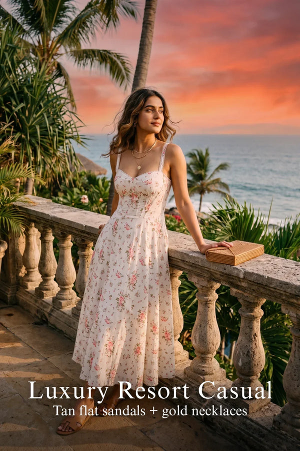 Ivory Floral Bustier Midi Dress — view 4