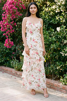 Amalfi Rose Ruffle Maxi Dress