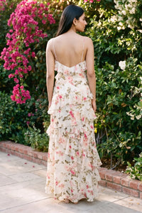 Amalfi Rose Ruffle Maxi Dress