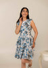 Blue Delft Ruffle Tier Dress - Pretty Pixie