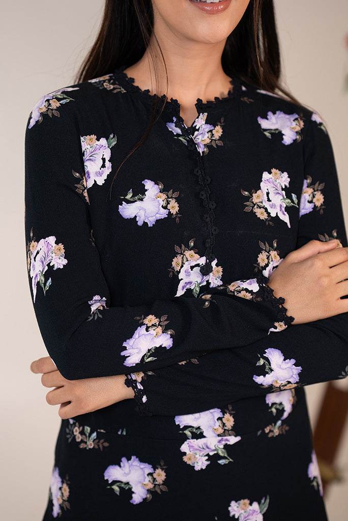 Midnight Iris Dress - Pretty Pixie