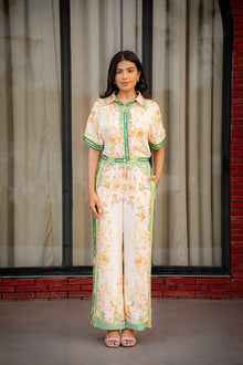 Ivory & Green Floral Co-Ord Set