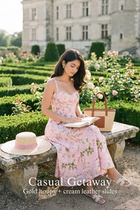 Pretty Pixie blush pink floral lace-up corset tiered dress for casual getaway.