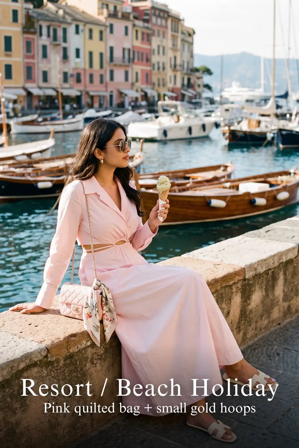Pretty Pixie blush pink cutout maxi shirt dress for resort beach holiday.