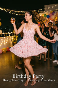 Pretty Pixie blush pink floral lace corset tiered mini dress for birthday party.