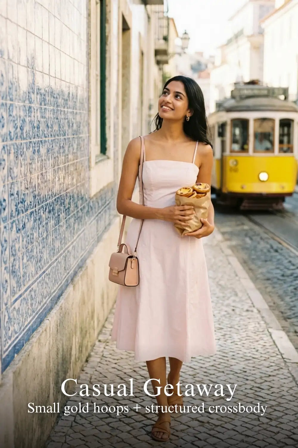 Blush Pink Bustier Midi Dress | Cotton
