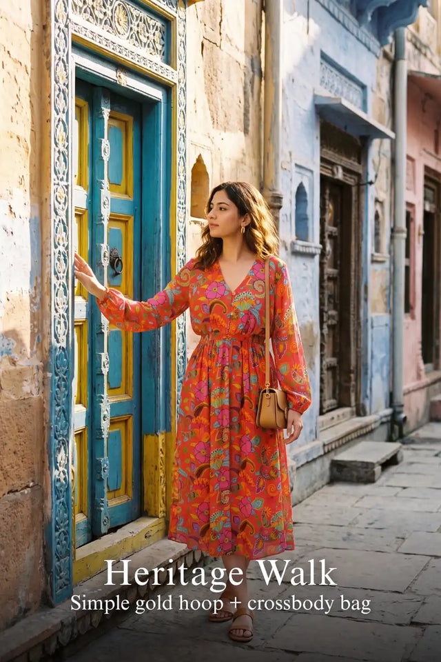 Fuchsia Paisley V-Neck Smocked Midi Dress — verified customer review photo