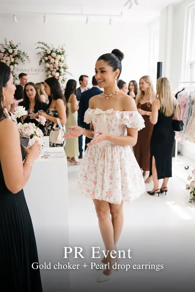 Ivory Floral Lace-Trim Off-Shoulder Mini Dress — verified customer review photo