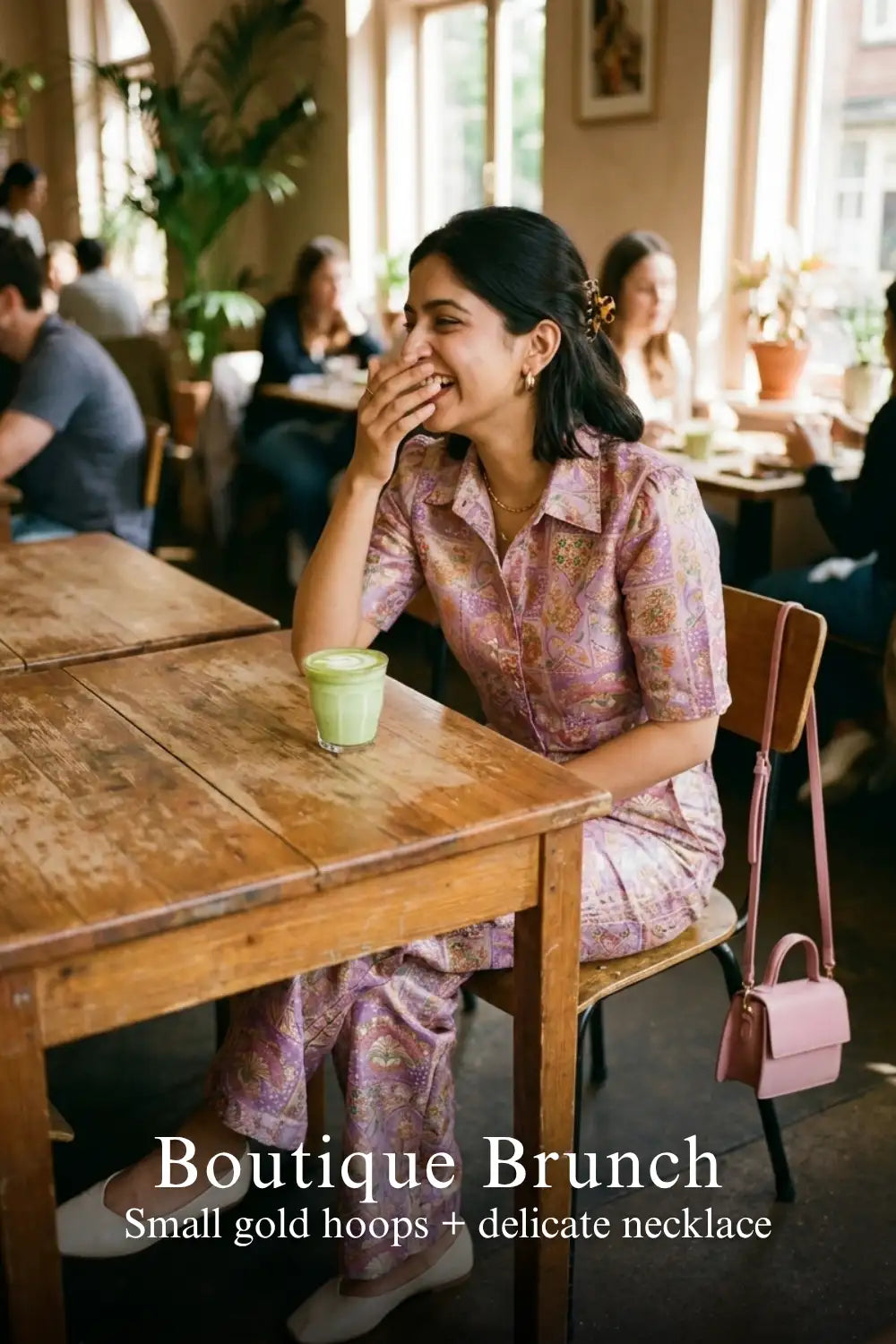 Pretty Pixie lilac jacquard floral co-ord sets for boutique brunch.