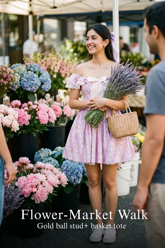 Lilac Lace-Trim Off-Shoulder Mini Dress — verified customer review photo