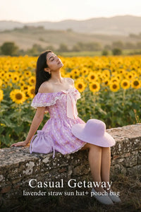 Pretty Pixie lilac lace-trim off-shoulder mini dress for casual getaway.