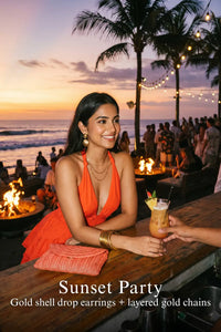 Pretty Pixie poppy lace halter mini dress outfit for sunset party.