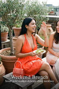 Pretty Pixie poppy lace halter mini dress for weekend brunch.