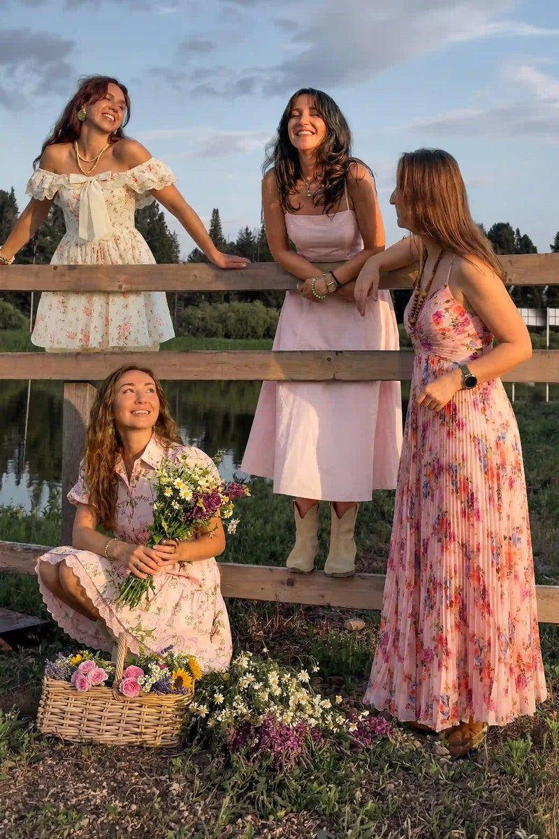 Pretty Pixie party wear dresses and outfits for women — floral and solid festive styles, shop online India