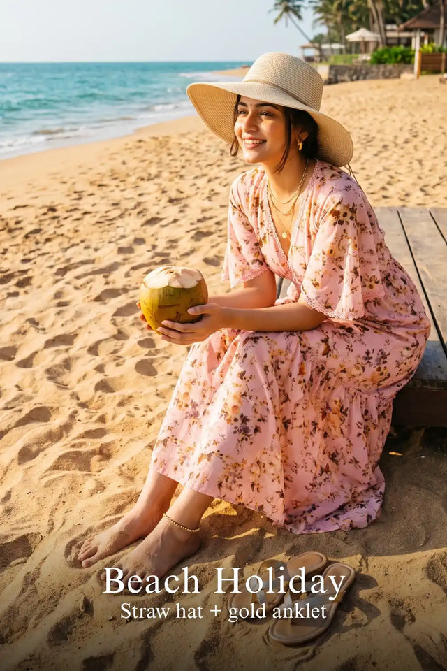 Peach Floral Ruffle Maxi Dress — verified customer review photo