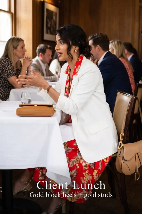 Red Botanical V-Neck Belted Shirt Midi Dress — view 2