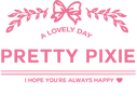Pretty Pixie brand logo with pink bow