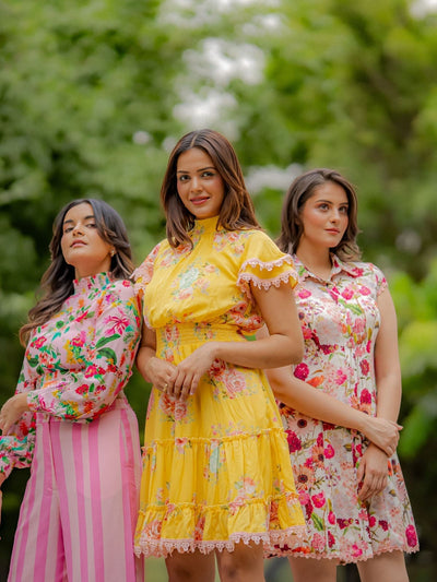 luxury women floral dresses