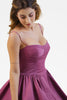 plum midi dress for women, sleeveless fit and flare design with pocket
