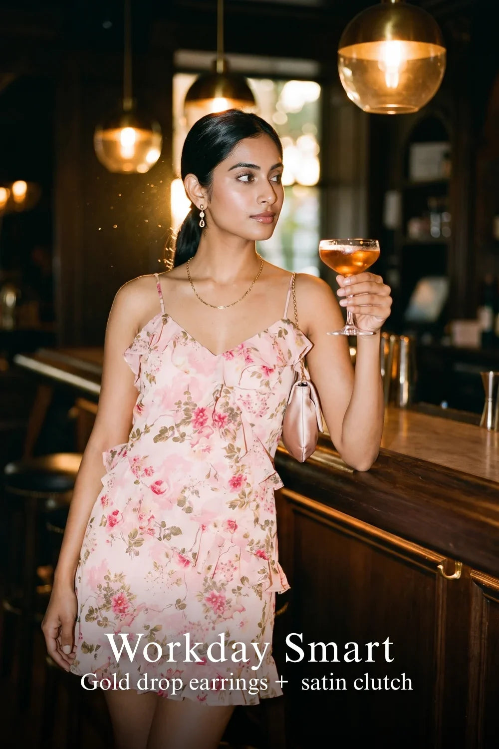 Pretty Pixie rosalind ruffle floral mini dress for cocktail evening look.