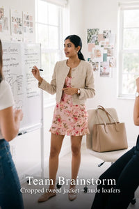 Pretty Pixie rosalind ruffle floral mini dress for office day styling.