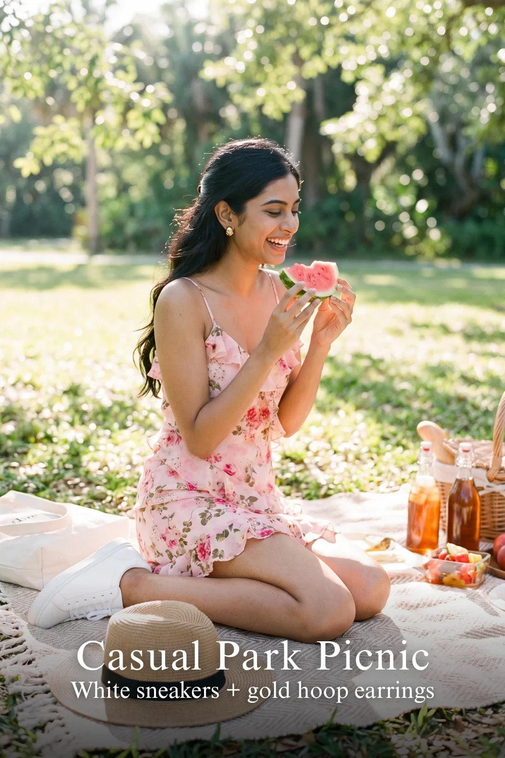 Pretty Pixie rosalind ruffle floral mini dress for a picnic outing.