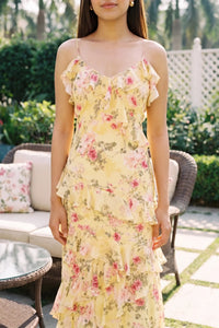 Tuscan Sun Ruffle Maxi Dress