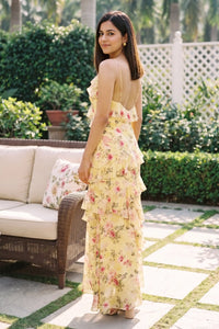 Tuscan Sun Ruffle Maxi Dress